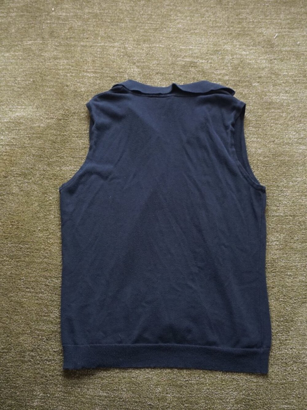 Lauren Ralph Lauren Black Silk Blend Sleeveless Collared Polo Top - Picture 6 of 6